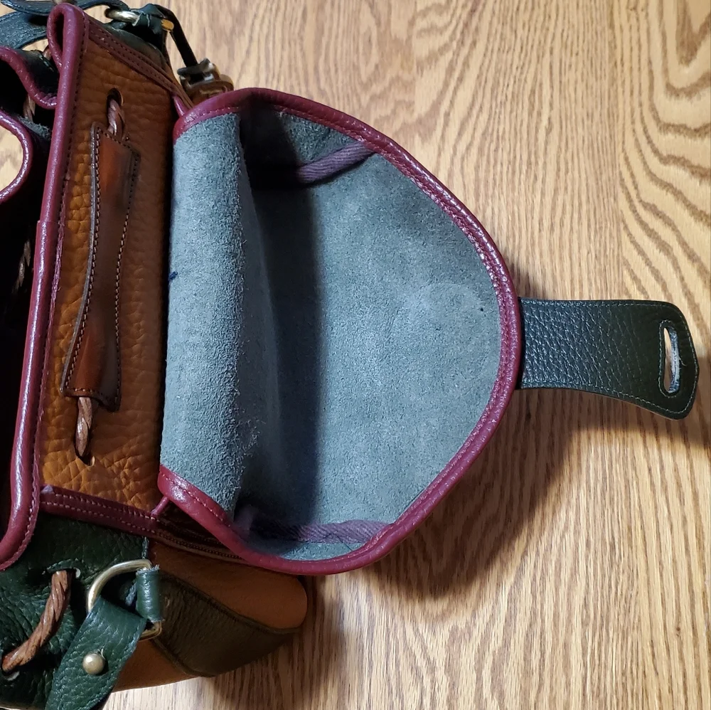 Vintage 1990s Teton Dooney and Bourke Saddle Bag Drawstring Purse USA Made - Picture 7 of 13